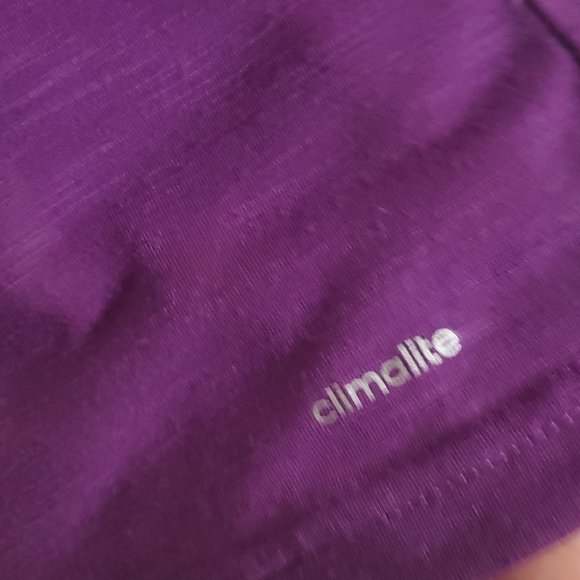 Adidas Women's V-Neck Tee in Purple With Yellow Tank - Picture 5 of 6